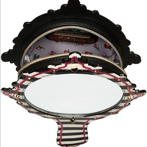 Rare Betsey Johnson Kitsch Hey Good Lookin Mirror Wristlet NEW VeganLeather - Picture 5 of 7